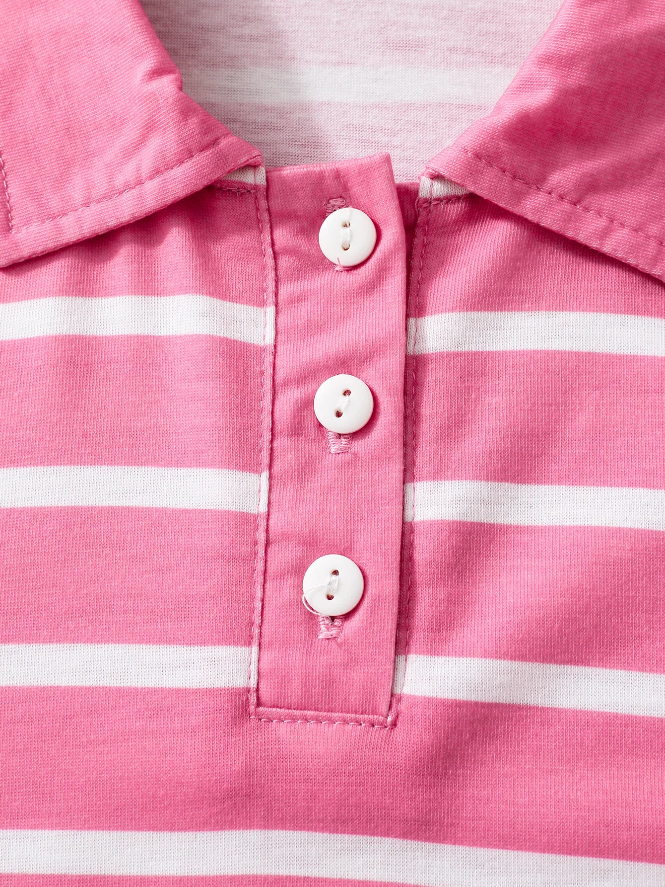 Teenage girls summer striped dress lapel sleeveless single row button unique western style simple breathable POLO sundress