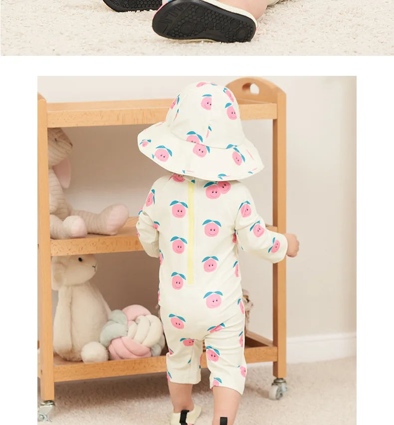 Baby Swimwear 2025 New Children's One-piece Swimsuit Sunscreen Quick-drying Bathing Suit for Kids Korean Boys Girls Surf Clothes
