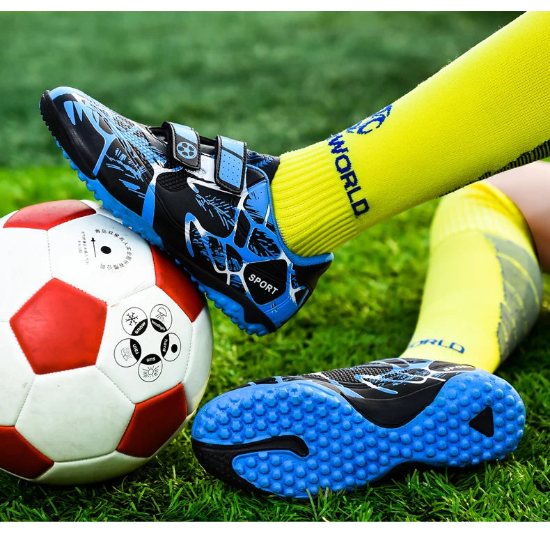 Kids Football Boots Child Soccer Shoe Anti Skid Boys Turf Cleats Hard Court Youth Training Trainers Children Futsal Sneakers