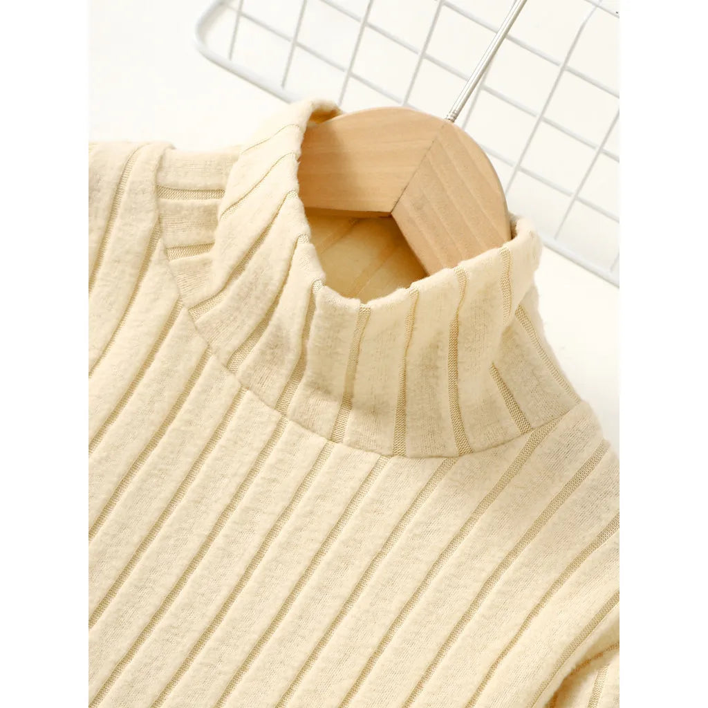 8-14 Years Children Girl 2PCS Clothes Set Solid Long Sleeve Knited Top with Sling Hip Wrap Dress Kid Autumn Elegant Party Outfit