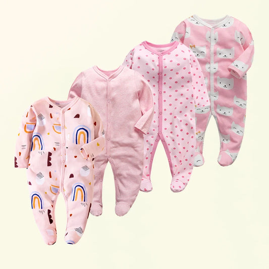 Boy Romper 100% Cotton Polka Dot Newborn Baby Girls Clothes Full Sleeve Summer Jumpsuit 0-12 months Baby Playsuit Baby Clothing