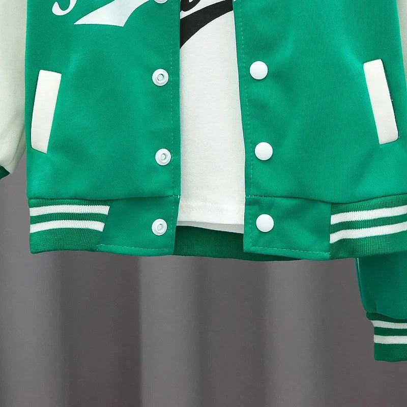 Kids Baseball Clothing Suit Boys Girls Casual Sports Sets 3 Pcs Coat Pants tripartite Spring Autumn Thin Baby Tracksuit Outfits