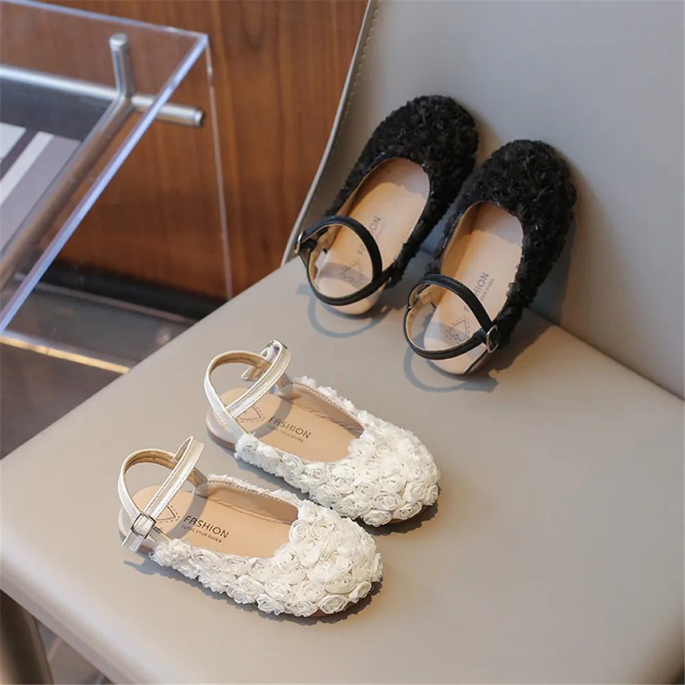 Baby Girls Sandals Comfortable Children Floral Princess Shoes Soft Sole Summer Vacation Seaside Kids Casual Shoes Size 24-34