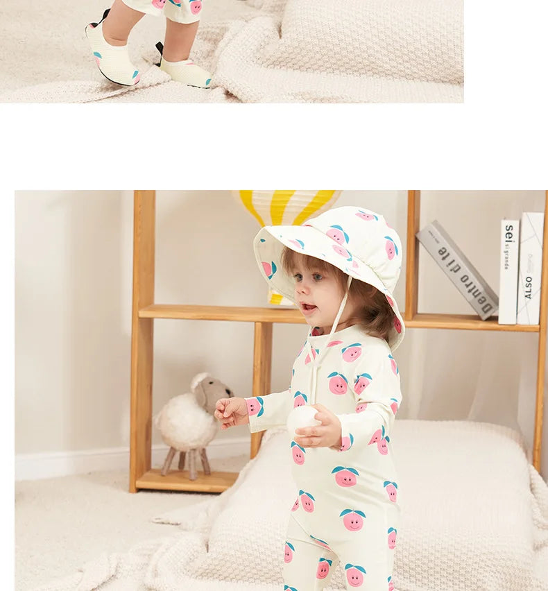 Baby Swimwear 2025 New Children's One-piece Swimsuit Sunscreen Quick-drying Bathing Suit for Kids Korean Boys Girls Surf Clothes